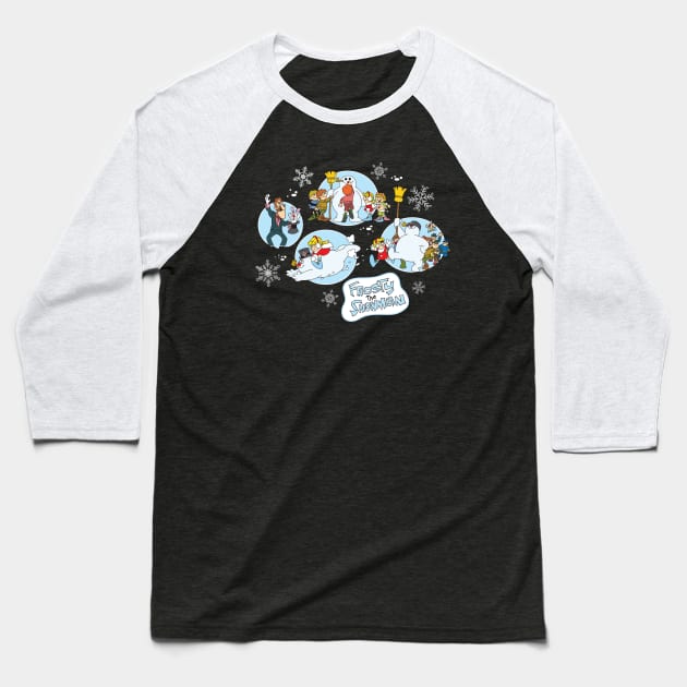 Frosty The Snowman Baseball T-Shirt by Chewbaccadoll